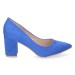 Zapato de Tacon con Punta Fina azul